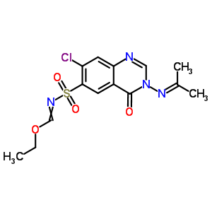 7-氯-n-(乙氧基亞甲基)-4-氧代-3-(丙烷-2-基氨基)喹唑啉-6-磺酰胺結(jié)構(gòu)式_20010-60-0結(jié)構(gòu)式
