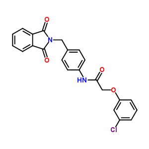 2-(3-氯苯氧基)-n-[4-[(1,3-二氧代異吲哚-2-基)甲基]苯基]乙酰胺結構式_20209-76-1結構式