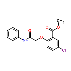 5-氯-2-[2-氧代-2-(苯基氨基)乙氧基]-苯甲酸甲酯結(jié)構(gòu)式_20745-69-1結(jié)構(gòu)式