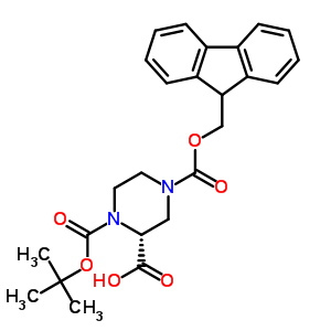 (R)-1-n-boc-4-n-Fmoc-2-哌嗪羧酸結(jié)構(gòu)式_209593-18-0結(jié)構(gòu)式