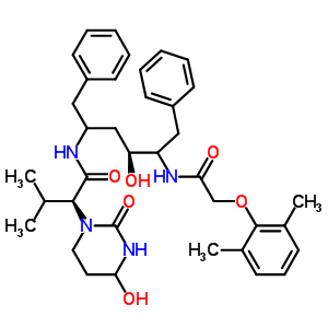 (2S)-N-[(4S)-5-{[(2,6-二甲基苯氧基)乙?；鵠氨基}-4-羥基-1,6-二苯基-2-己烷基]-2-(4-羥基-2-氧代四氫-1(2H)-嘧啶基)-3-甲基丁烷酰胺結(jié)構(gòu)式_221553-72-6結(jié)構(gòu)式