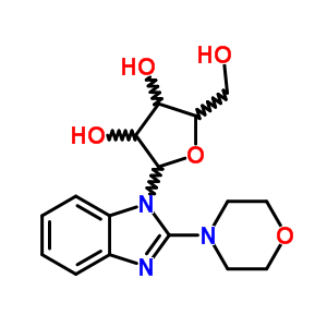 2-(4-嗎啉)-1-b-d-呋核亞硝脲-1H-苯并咪唑結(jié)構(gòu)式_22416-78-0結(jié)構(gòu)式