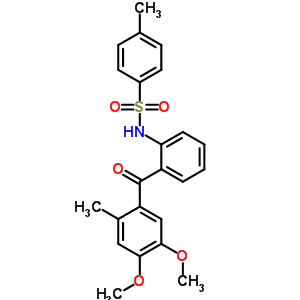 N-[2-(4,5-二甲氧基-2-甲基苯甲?；?苯基]-4-甲基-苯磺酰胺結(jié)構(gòu)式_23145-69-9結(jié)構(gòu)式