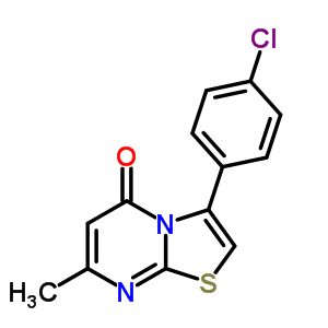 3-(4-氯苯基)-7-甲基-5H-噻唑并[3,2-a]嘧啶-5-酮結(jié)構(gòu)式_23429-91-6結(jié)構(gòu)式