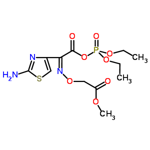 Methyl (7z)-7-(2-amino-1,3-thiazol-4-yl)-4-ethoxy-6-oxo-3,5,9-trioxa-8-aza-4-phosphaundec-7-en-11-oate 4-oxideStructure,25188-98-1Structure Methyl (7z)-7-(2-amino-1,3-thiazol-4-yl)-4-ethoxy-6-oxo-3,5,9-trioxa-8-aza-4-phosphaundec-7-en-11-oate 4-oxide Structure,25188-98-1Structure