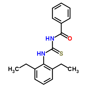 N-[[(2,6-二乙基苯基)氨基]硫氧代甲基]-苯甲酰胺結(jié)構(gòu)式_25343-25-3結(jié)構(gòu)式