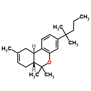 (6AR,10AR)-3-(1,1-二甲基丁基)-6A,7,10,10A-四氫-6,6,9-三甲基-6H-二苯并[B,D]吡喃結(jié)構(gòu)式_259869-55-1結(jié)構(gòu)式