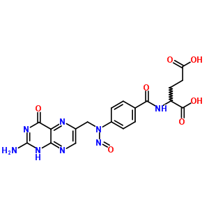 (9CI)-N-[4-[[(2-氨基-1,4-二氫-4-氧代-6-蝶啶yl)甲基]亞硝基氨基]苯甲?；鵠-L-谷氨酸結(jié)構(gòu)式_26360-21-4結(jié)構(gòu)式