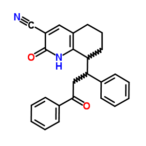 1,2,5,6,7,8-六氫-2-氧代-8-(3-氧代-1,3-二苯基丙基)-3-喹啉甲腈結(jié)構(gòu)式_2683-05-8結(jié)構(gòu)式
