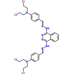 (8CI)-p-[雙(2-氯乙基)氨基]-苯甲醛 1,4-二氮雜萘二基二肼酮結構式_27818-66-2結構式