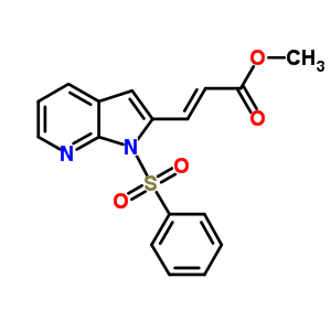 (E)-3-(1-(苯基磺酰基)-1H-吡咯并[2,3-b]吡啶-2-基)丙烯酸甲酯結(jié)構(gòu)式_282734-70-7結(jié)構(gòu)式