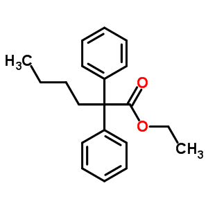 (7CI,8CI)-2,2-二苯基己酸乙酯結(jié)構(gòu)式_2888-12-2結(jié)構(gòu)式