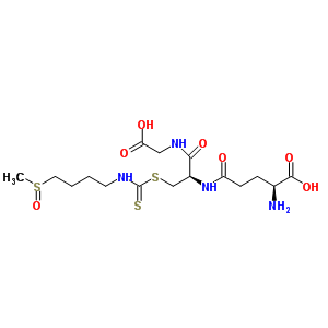 L-gamma-谷氨酰-S-{[4-(甲基亞磺酰)丁基]硫代氨基甲酰}-L-半胱氨酰甘氨酸結構式_289711-21-3結構式