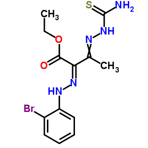 3-[2-(氨基硫氧代甲基)肼基]-2-[2-(2-溴苯基)肼基]-丁酸乙酯結(jié)構(gòu)式_29979-84-8結(jié)構(gòu)式