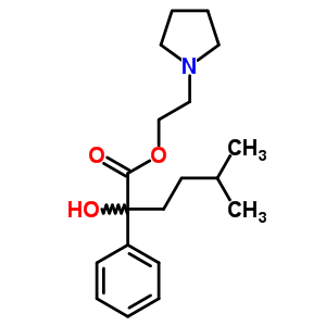 a-羥基-a-(3-甲基丁基)-苯乙酸-2-(1-吡咯烷)乙酯鹽酸鹽結(jié)構(gòu)式_3026-46-8結(jié)構(gòu)式
