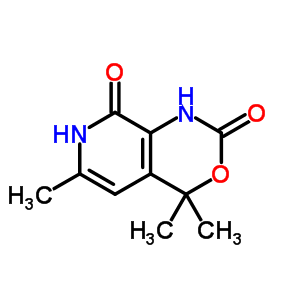 (9ci)-1,7-二氫-4,4,6-三甲基-2H-吡啶并[3,4-d][1,3]噁嗪-2,8(4h)-二酮結構式_302933-97-7結構式