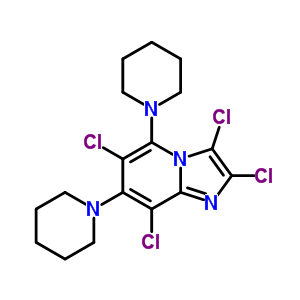 2,3,6,8-四氯-5,7-二-1-哌啶基-咪唑并[1,2-a]吡啶結(jié)構(gòu)式_31409-08-2結(jié)構(gòu)式