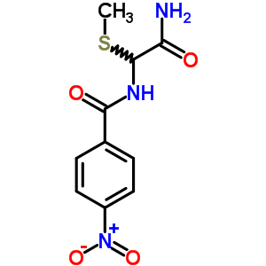 N-[2-氨基-1-(甲基硫代)-2-氧代乙基]-4-硝基-苯甲酰胺結(jié)構(gòu)式_31666-20-3結(jié)構(gòu)式