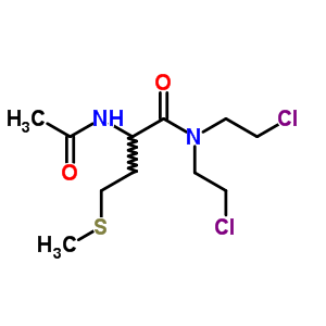 2-(乙酰基氨基)-N,N-雙(2-氯乙基)-4-(甲基硫代)-丁酰胺結構式_3183-33-3結構式