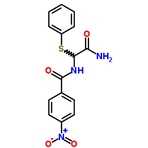 N-[2-氨基-2-氧代-1-(苯基硫代)乙基]-4-硝基-苯甲酰胺結(jié)構(gòu)式_32496-94-9結(jié)構(gòu)式