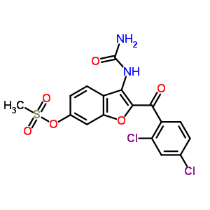 [2-(2,4-二氯苯甲?；?-6-[(甲基磺?；?氧基]-3-苯并呋喃]-尿素結構式_329306-27-6結構式