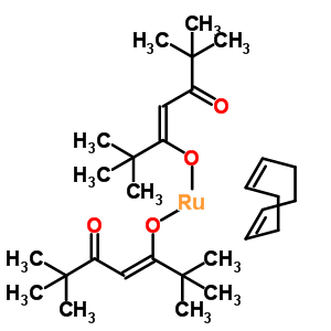 雙(2,2,6,6-四甲基-3,5-庚二酮酸根)(1,5-環(huán)辛二烯)釕(II)結(jié)構(gòu)式_329735-79-7結(jié)構(gòu)式