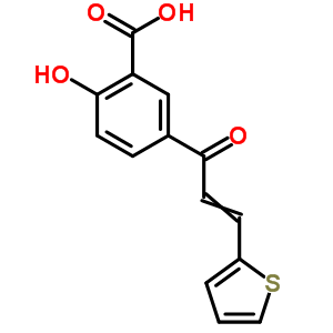 2-羥基-5-[1-氧代-3-(2-噻吩)-2-丙烯-1-基]-苯甲酸結構式_33494-99-4結構式