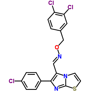 1-[6-(4-氯苯基)咪唑并[2,3-b][1,3]噻唑-5-基]-N-[(3,4-二氯苯基)甲氧基]甲亞胺結(jié)構(gòu)式_338404-52-7結(jié)構(gòu)式
