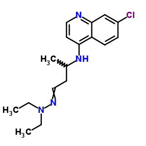 3-[(7-氯-4-喹啉)氨基]-丁醛 2,2-二乙基肼酮結(jié)構(gòu)式_34033-30-2結(jié)構(gòu)式