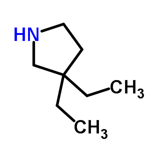3,3-二乙基吡咯烷結(jié)構(gòu)式_34971-71-6結(jié)構(gòu)式