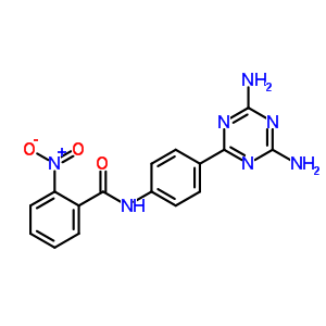 N-[4-(4,6-二氨基-1,3,5-噻嗪-2-基)苯基]-2-硝基-苯甲酰胺結(jié)構(gòu)式_35107-22-3結(jié)構(gòu)式