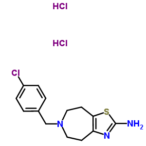6-[(4-氯苯基)甲基]-4,5,7,8-四氫-[1,3]噻唑并[5,4-d]氮雜卓-2-胺二鹽酸鹽結構式_36085-44-6結構式