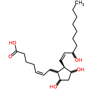 7-[(1R,2R,3R,5S)-3,5-二羥基-2-[(1E,3S)-3-羥基-1-癸烯基]環(huán)戊基]-(5Z)-5-庚烯酸結(jié)構(gòu)式_36950-85-3結(jié)構(gòu)式
