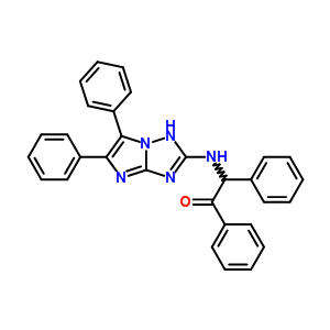 2-[(2,3-二苯基-1,4,6,8-四氮雜雙環(huán)[3.3.0]-2,4,6-辛三烯-7-基)氨基]-1,2-二苯基-乙酮結構式_37158-77-3結構式