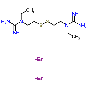 1-[2-[2-(甲脒基-乙基氨基)乙基二硫基]乙基]-1-乙基胍二氫溴酸鹽結構式_37914-87-7結構式