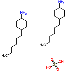 Cyclohexanamine, 4-hexyl-, sulfate (2:1)Structure,38792-99-3Structure Cyclohexanamine, 4-hexyl-, sulfate (2:1) Structure,38792-99-3Structure