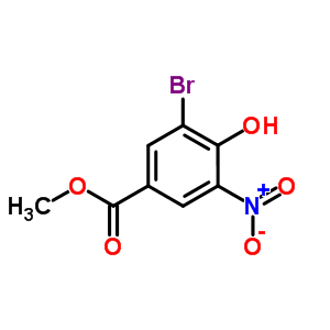 Methyl 3-bromo-4-hydroxy-5-nitrobenzenecarboxylate Structure,40258-72-8Structure
