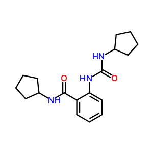 N-環(huán)戊基-2-[[(環(huán)戊基氨基)羰基]氨基]-苯甲酰胺結(jié)構(gòu)式_43121-73-9結(jié)構(gòu)式