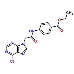 4-[[2-(6-氯-9h-嘌呤-9-基)乙?；鵠氨基]-苯甲酸乙酯結(jié)構(gòu)式_4323-05-1結(jié)構(gòu)式