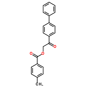 4-甲基苯甲酸 2-[1,1-聯(lián)苯]-4-基-2-氧代乙酯結(jié)構(gòu)式_4347-74-4結(jié)構(gòu)式