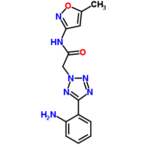 2-[5-(2-氨基-苯基)-四唑-2-基]-n-(5-甲基-異噁唑-3-基)-乙酰胺結(jié)構(gòu)式_436093-06-0結(jié)構(gòu)式