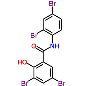 3,5-二溴-n-(2,4-二溴苯基)-2-羥基-苯甲酰胺結(jié)構(gòu)式_4372-73-0結(jié)構(gòu)式