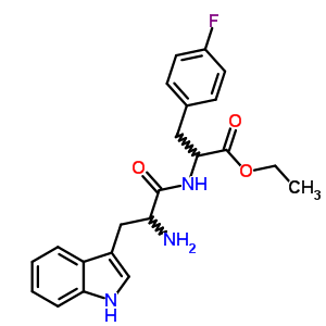 2-[[2-氨基-3-(1H-吲哚-3-基)丙?；鵠氨基]-3-(4-氟苯基)丙酸乙酯結構式_4615-99-0結構式