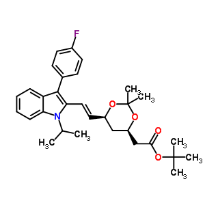 (3R,5S)-氟伐他汀-3,5-縮丙酮叔-丁酯結(jié)構(gòu)式_500731-91-9結(jié)構(gòu)式