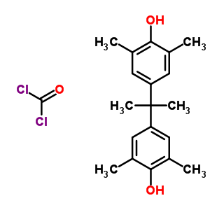 光氣與 4,4-(1-甲基乙亞基)二（2,6-二甲基苯酚）聚合物結(jié)構(gòu)式_51137-43-0結(jié)構(gòu)式