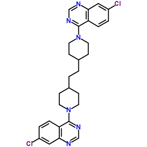 7-氯-4-[4-[2-[1-(7-氯喹唑啉-4-基)-4-哌啶]乙基]-1-哌啶]喹唑啉結(jié)構(gòu)式_52791-50-1結(jié)構(gòu)式
