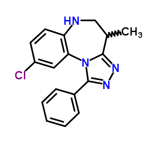 9-氯-5,6-二氫-4-甲基-1-苯基-4H-[1,2,4]噻唑并[4,3-a][1,5]苯并二氮雜卓結(jié)構(gòu)式_54028-81-8結(jié)構(gòu)式