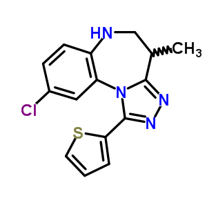 9-氯-5,6-二氫-4-甲基-1-(2-噻吩)-4H-[1,2,4]噻唑并[4,3-a][1,5]苯并二氮雜卓結(jié)構(gòu)式_54028-85-2結(jié)構(gòu)式