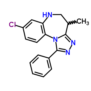 8-氯-5,6-二氫-4-甲基-1-苯基-4H-[1,2,4]噻唑并[4,3-a][1,5]苯并二氮雜卓結(jié)構(gòu)式_54028-89-6結(jié)構(gòu)式