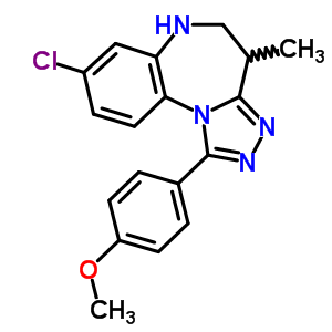 8-氯-5,6-二氫-1-(4-甲氧基苯基)-4-甲基-4H-[1,2,4]噻唑并[4,3-a][1,5]苯并二氮雜卓結(jié)構(gòu)式_54028-90-9結(jié)構(gòu)式